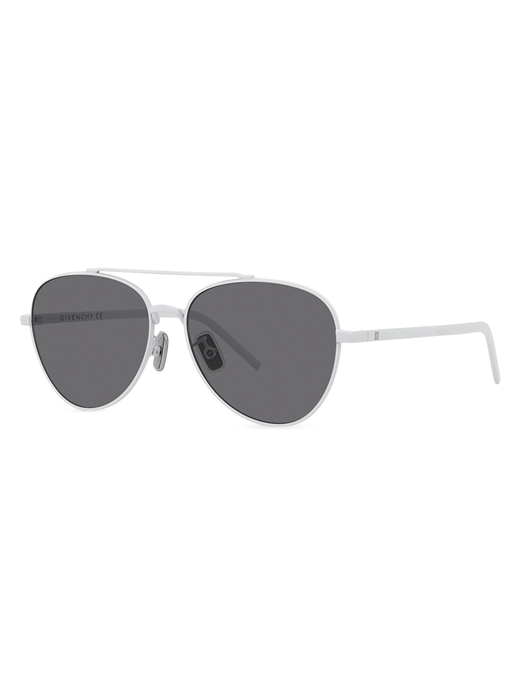 Men's Aviator 56MM Sunglasses - White Black - 1