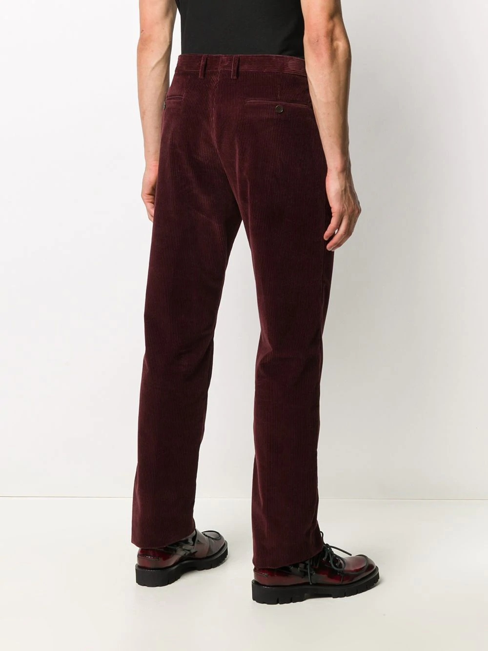 corduroy straight-leg trousers - 4