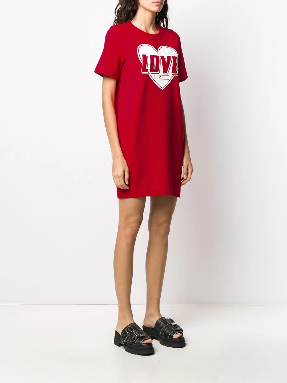 logo print T-shirt dress - 3