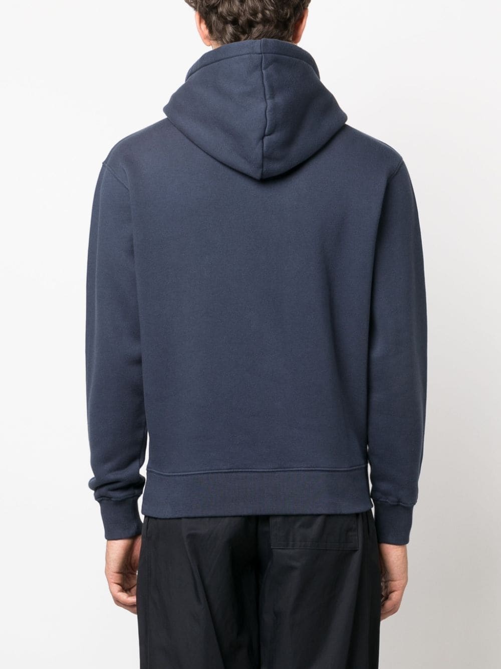 logo-print cotton hoodie - 4