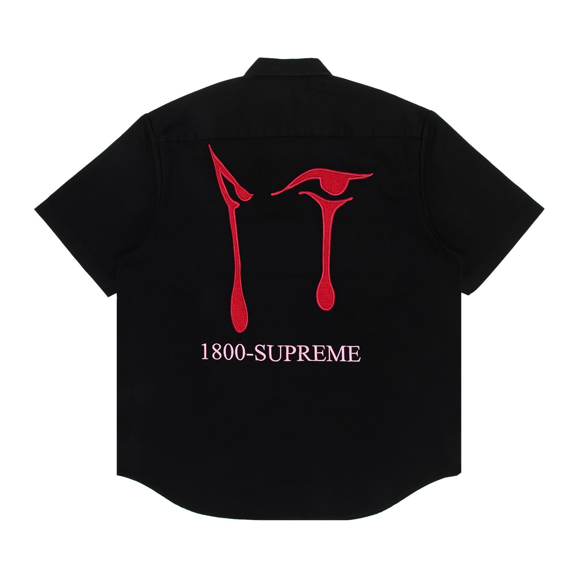 Supreme AOI Eyes Short-Sleeve Work Shirt 'Black' - 2