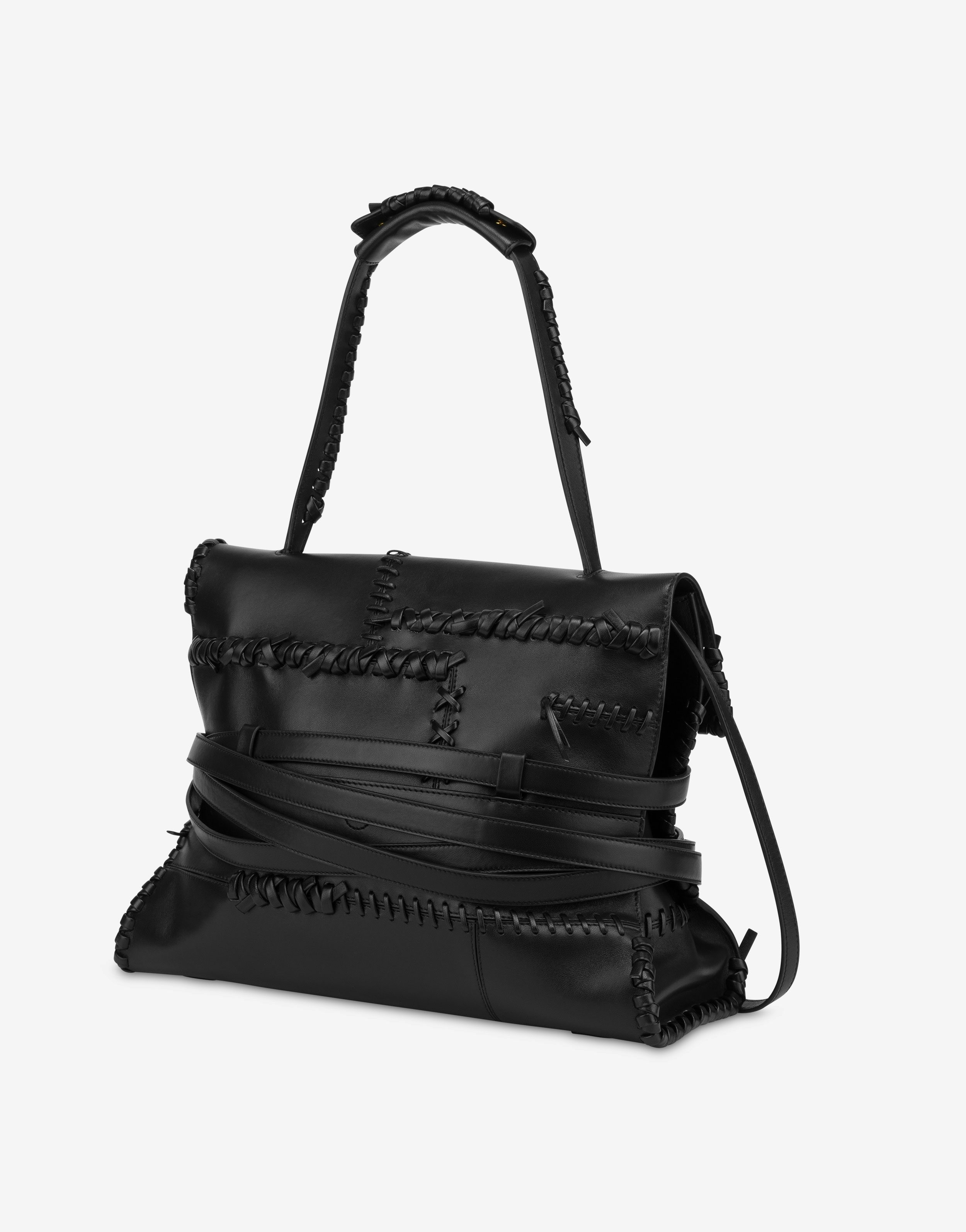 MOSCHINO TIE ME BAG WITH STITCHING MEDIUM - 2