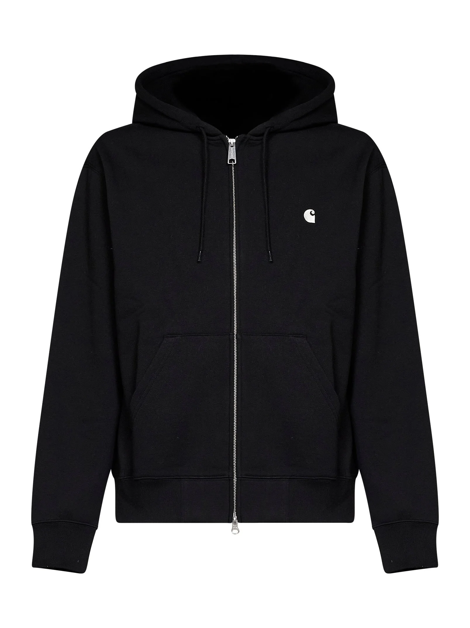 Black Hooded Mack Sweat Jacket zip-up hoodie - 1