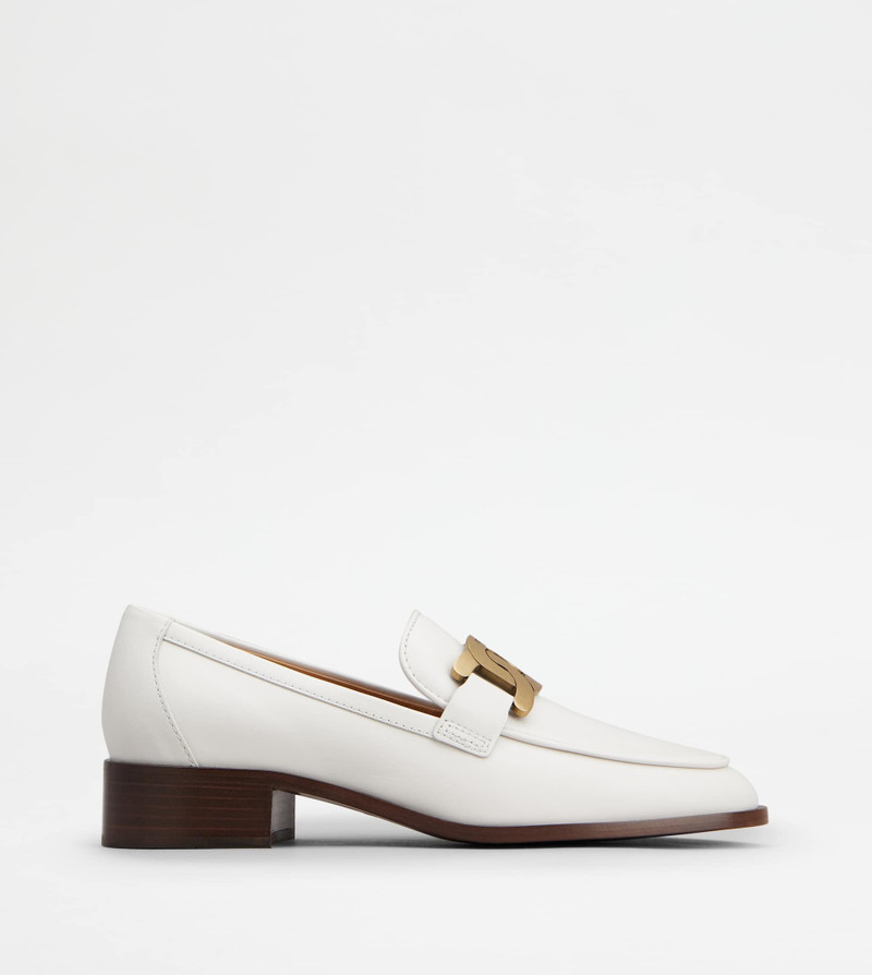 logo-plaque 가죽 loafers 1