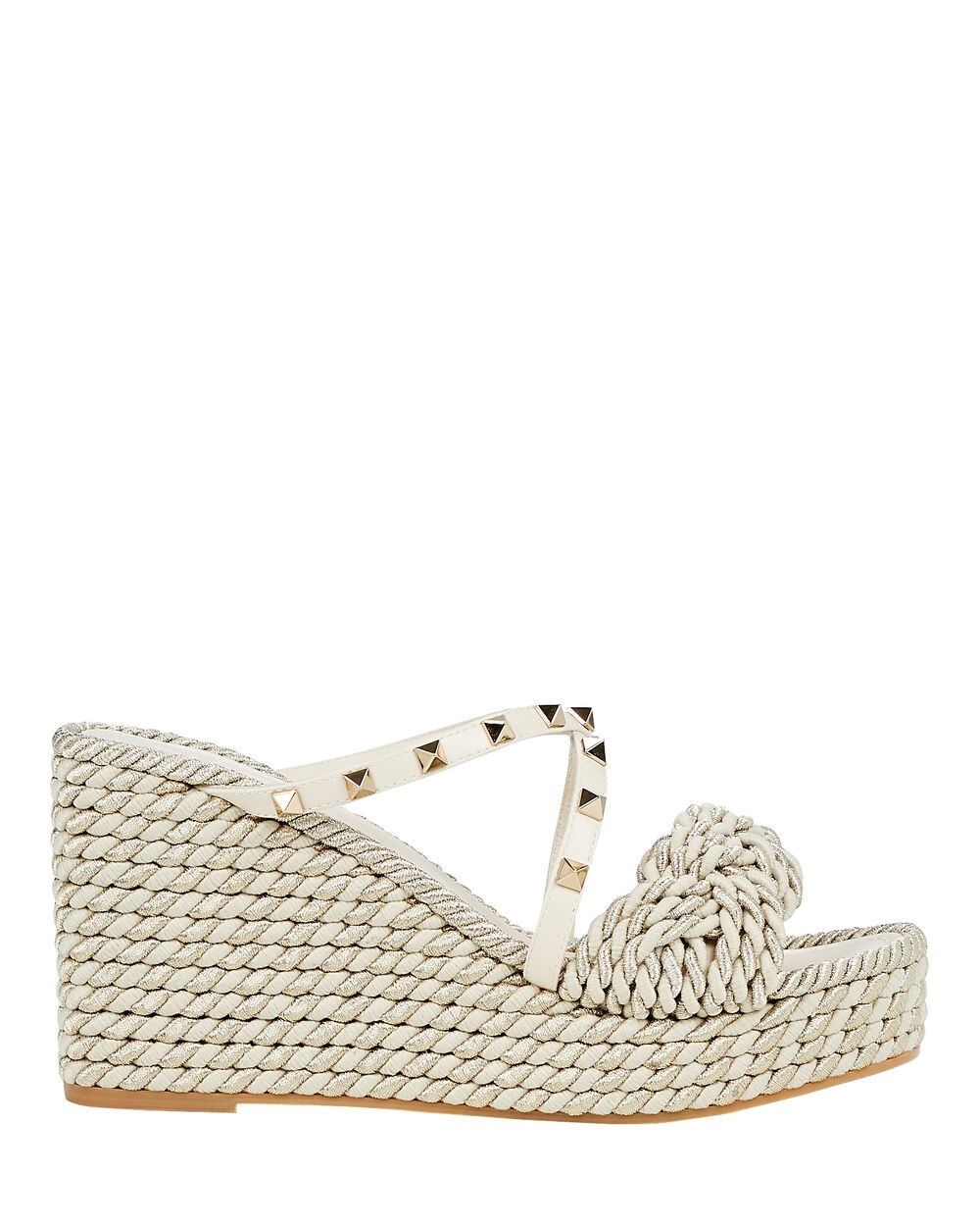 Rockstud Torchon Wedge Sandals - 1