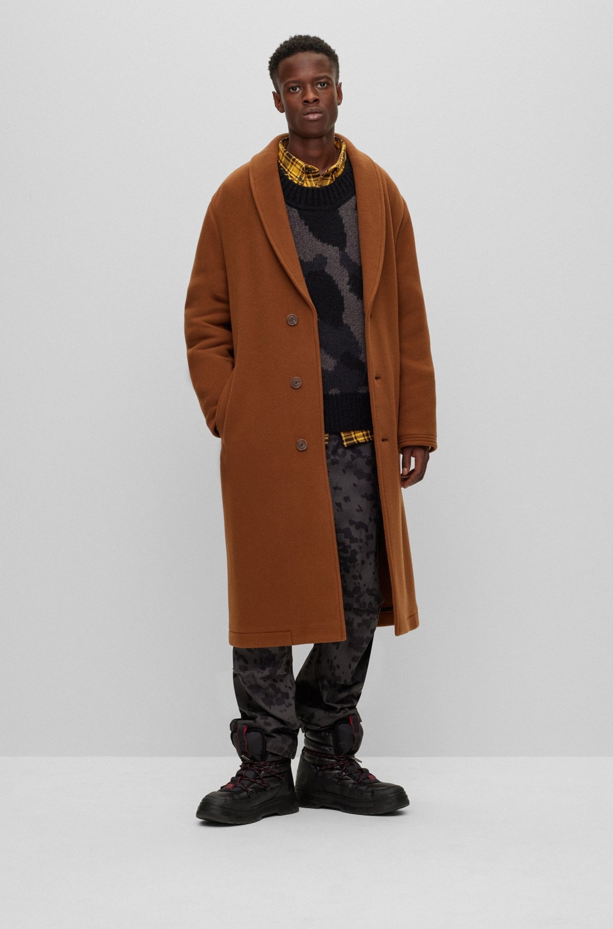 REGULAR-FIT COAT IN A WOOL BLEND - 2