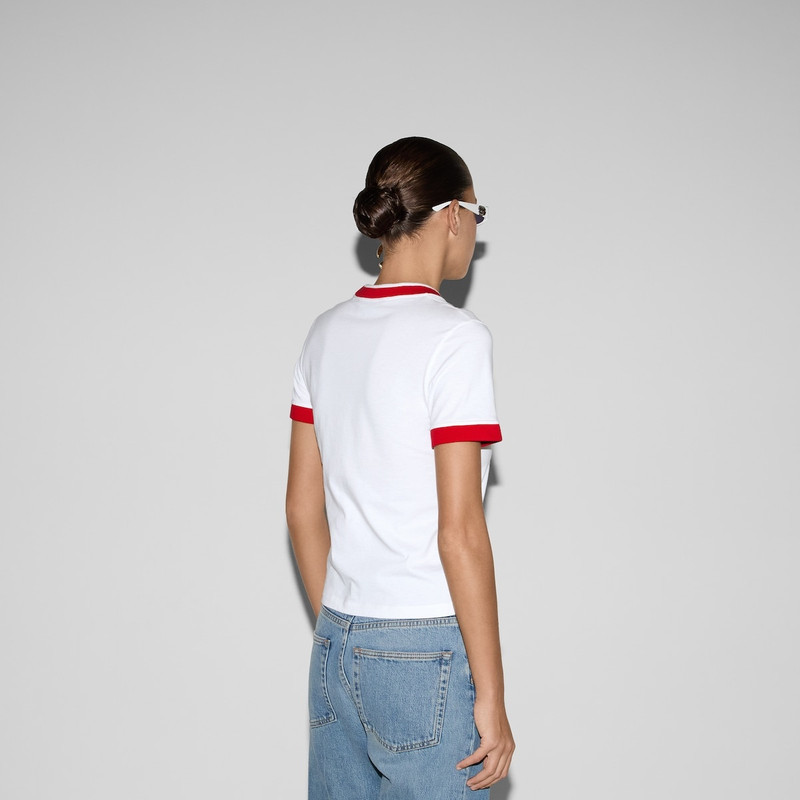 Cotton jersey T-shirt with embroidery 4