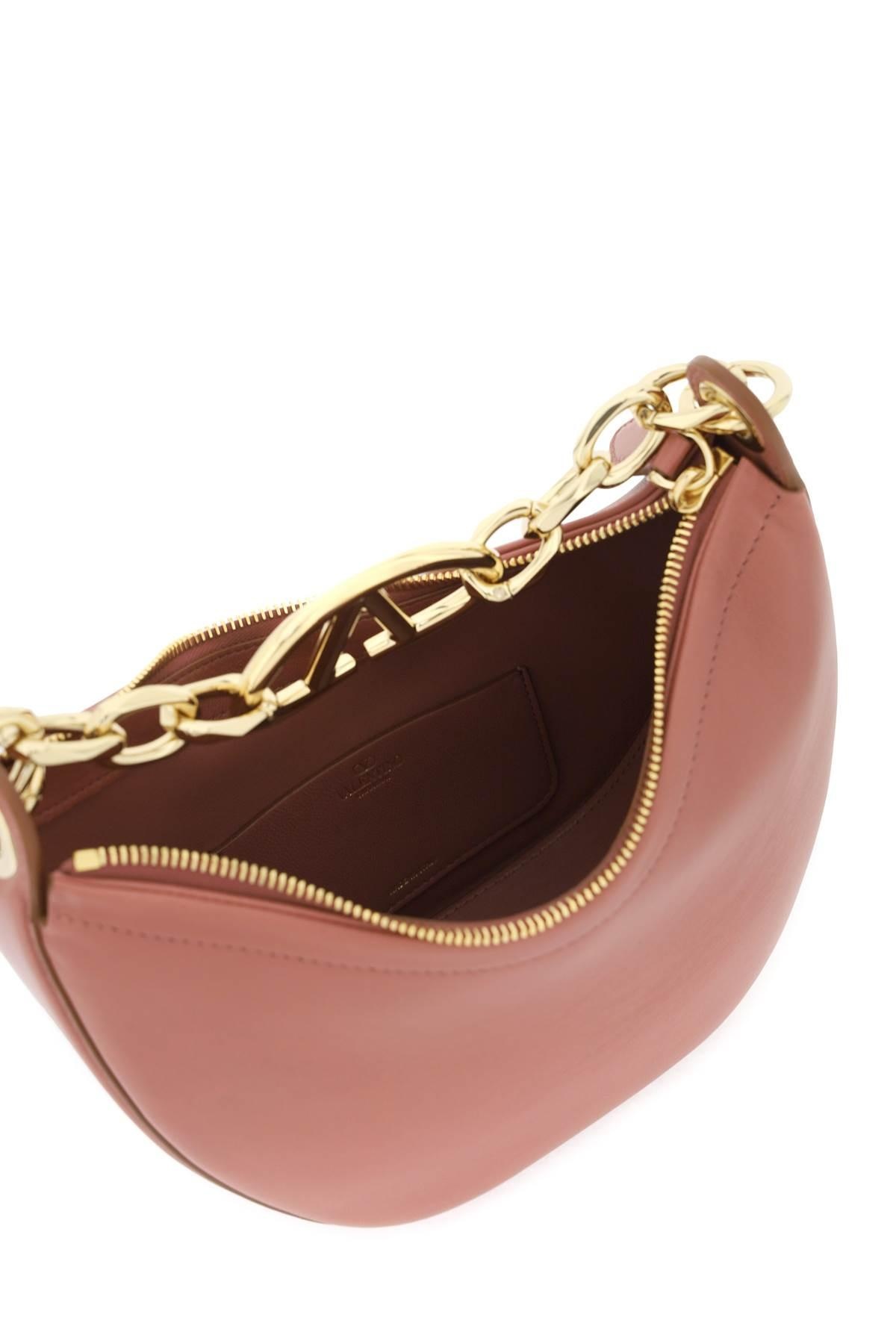 Valentino Garavani Mini Vlogo Moon Bag In Nappa Leather With Chain - 4