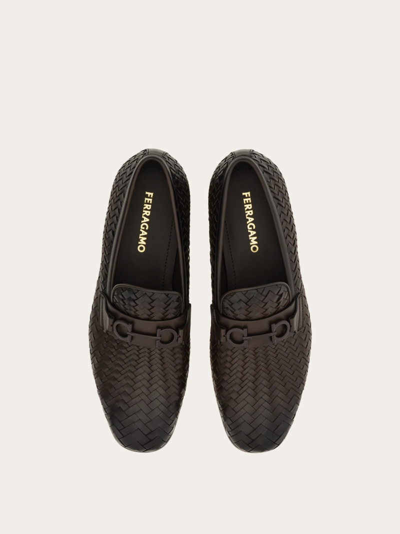 FERRAGAMO Moccasin with braid Gancini ornament outlook