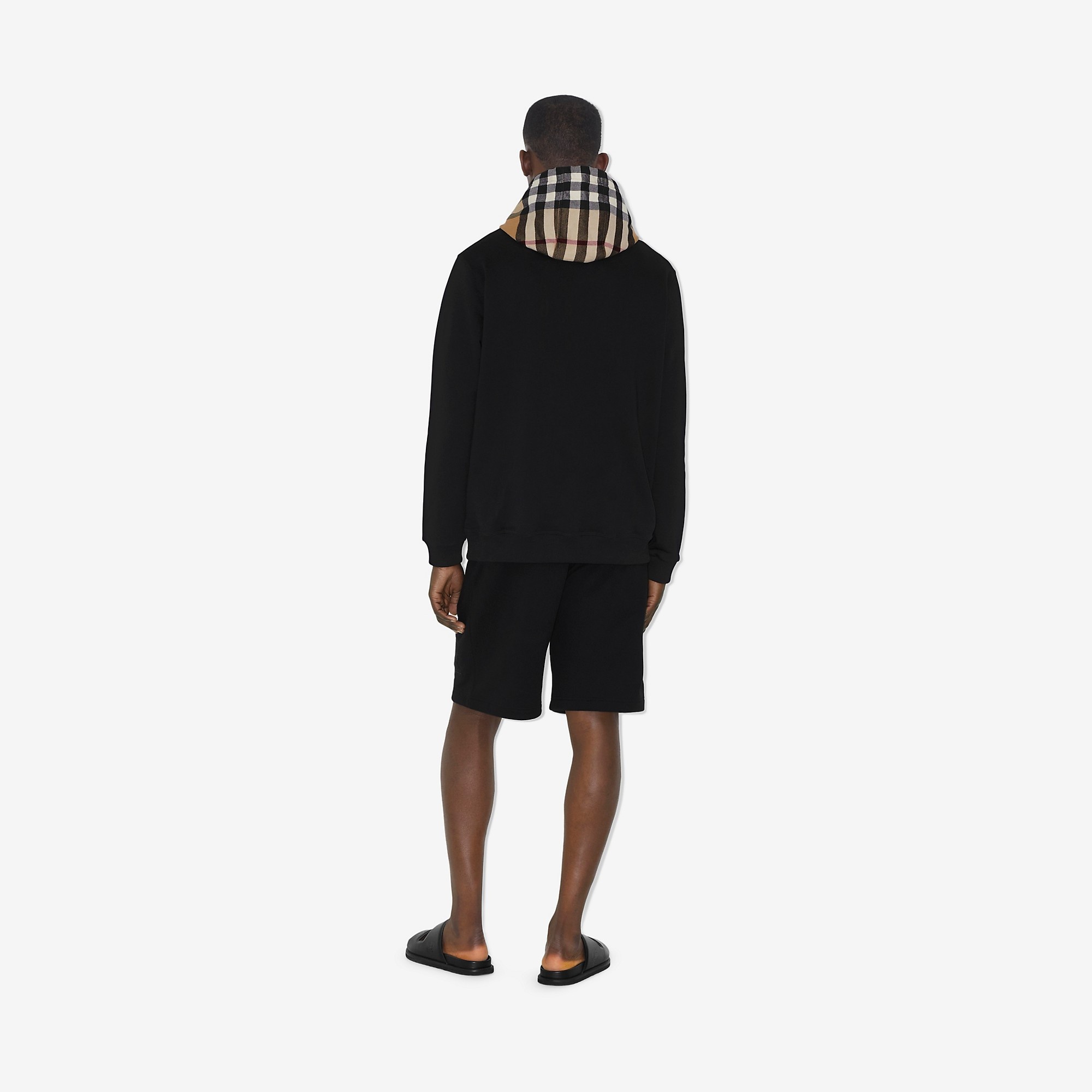 Check Hood Cotton Hoodie - 4