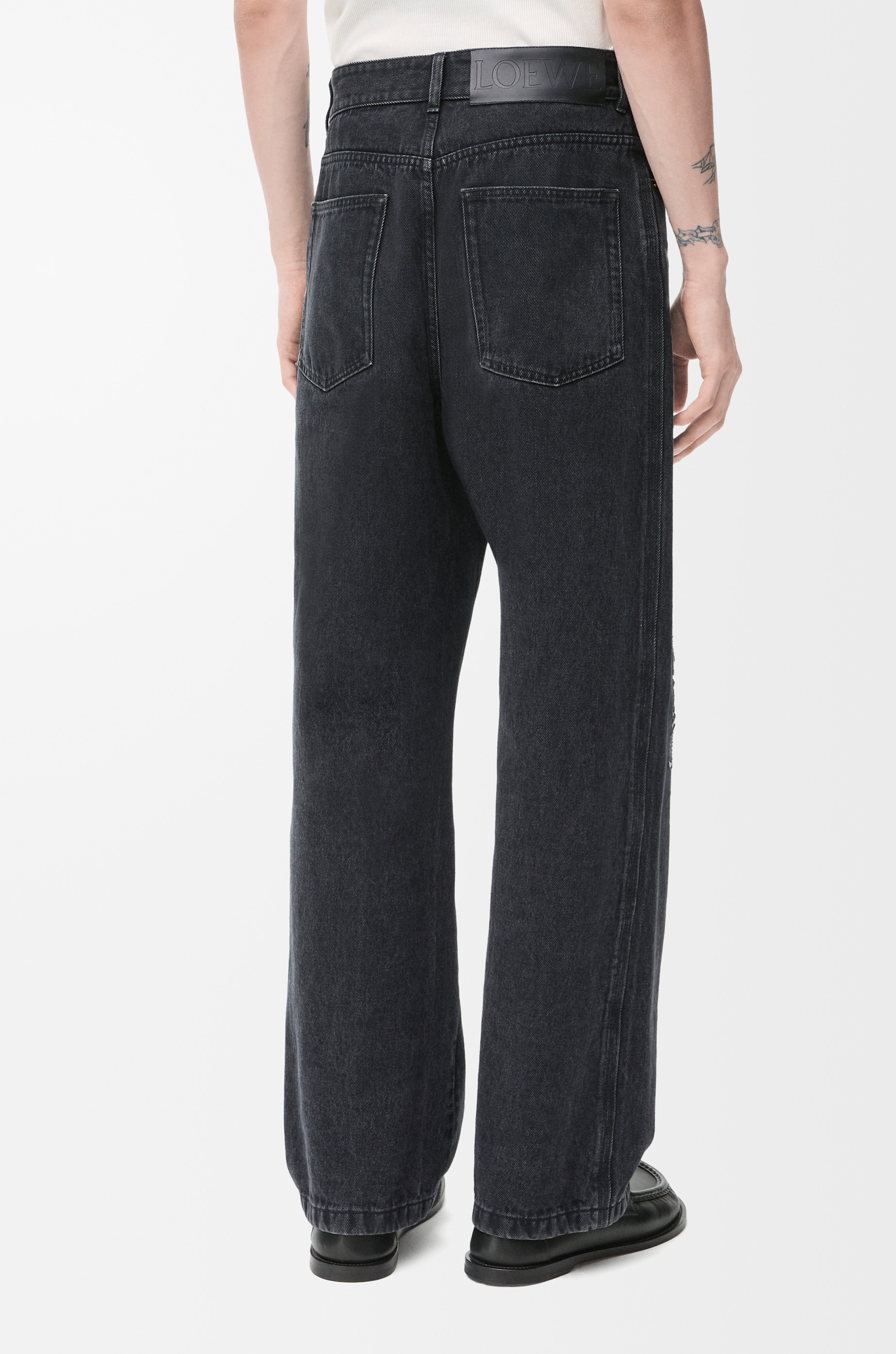 Anagram baggy jeans in denim - 4