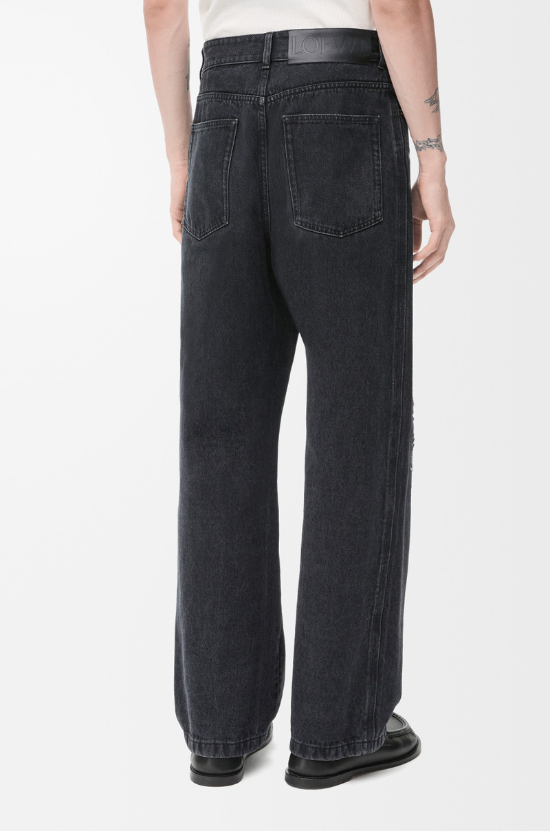 Anagram baggy jeans in denim 4