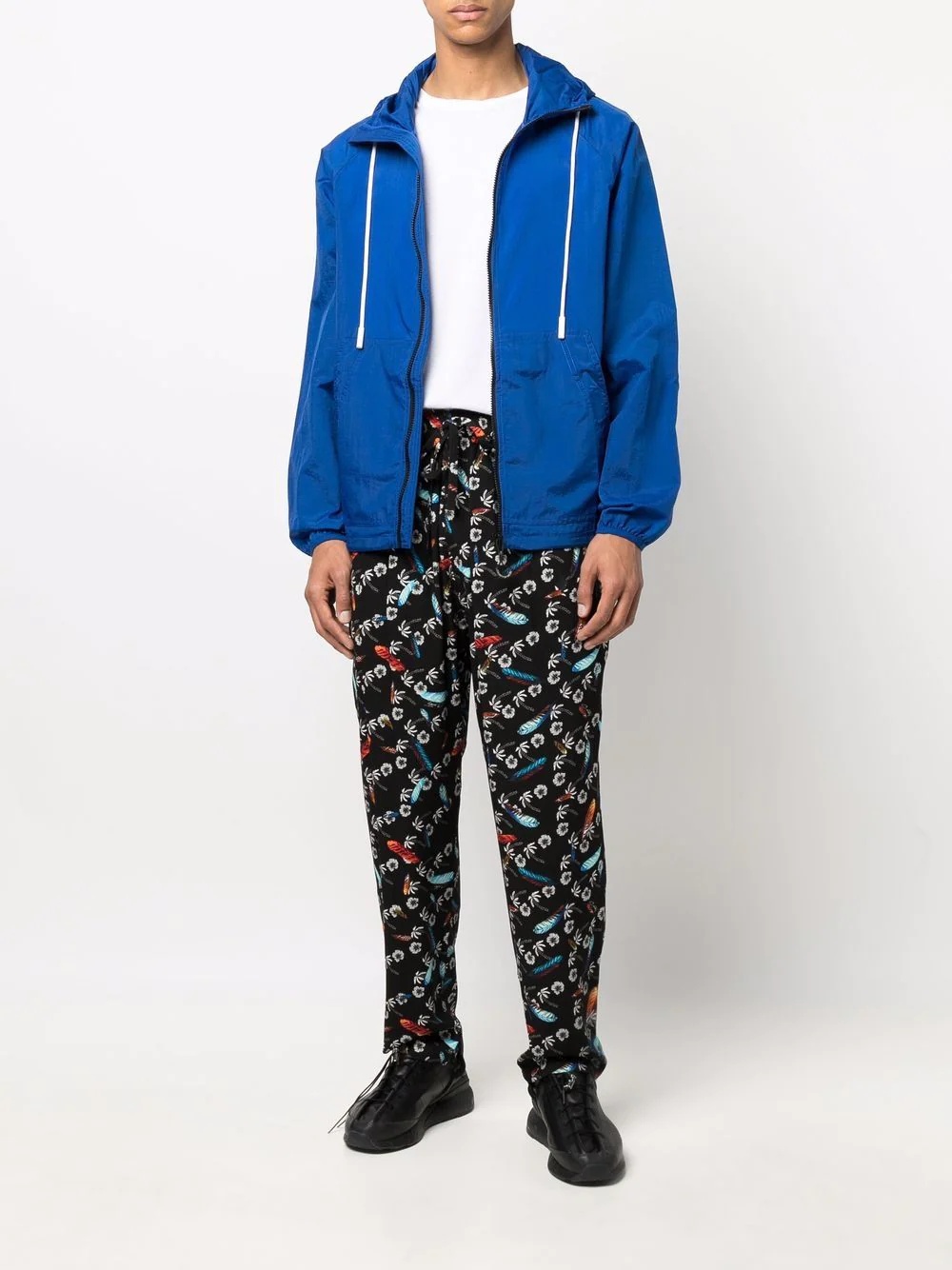 graphic-print pleated track pants - 2