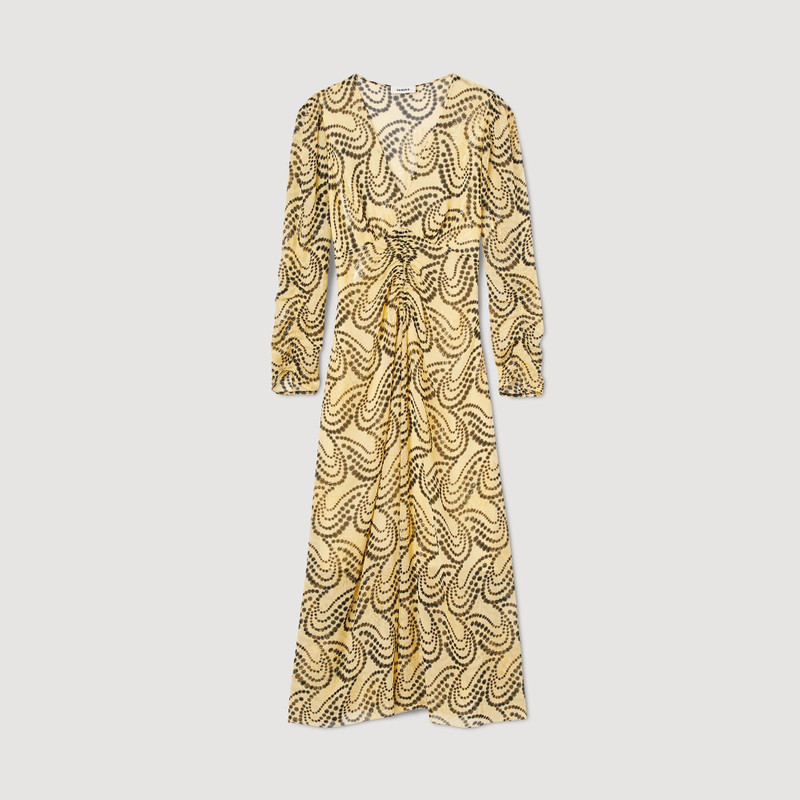 abstract-print midi dress - 1
