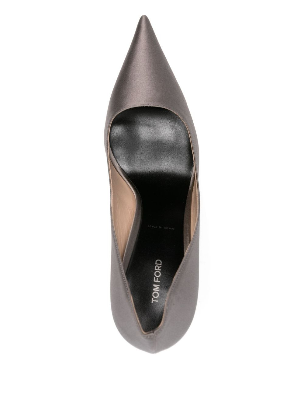 85mm pointed-toe satin pumps - 4