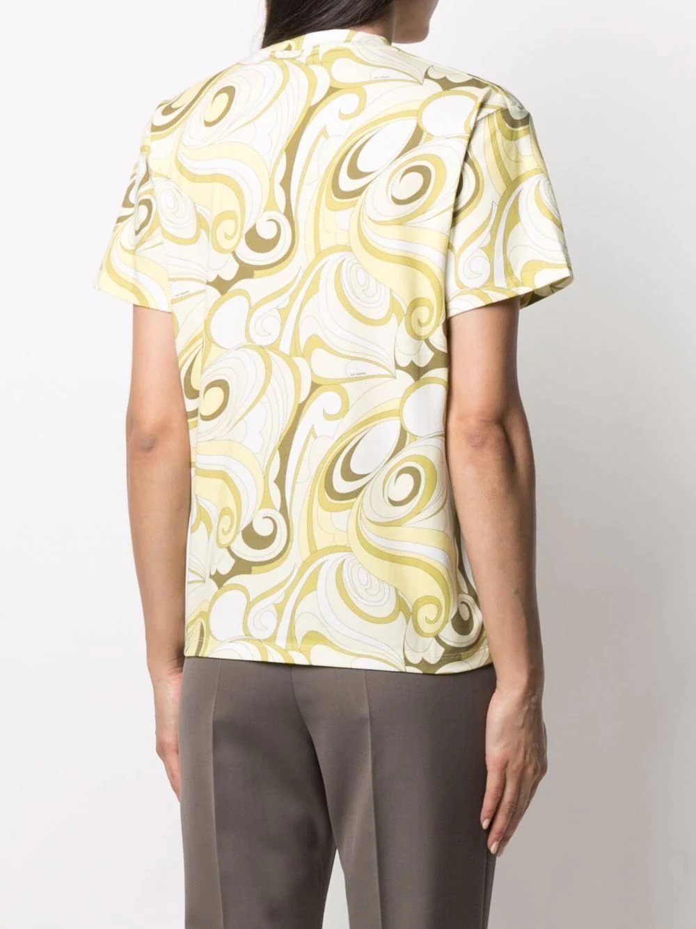 abstract-print T-shirt - 4