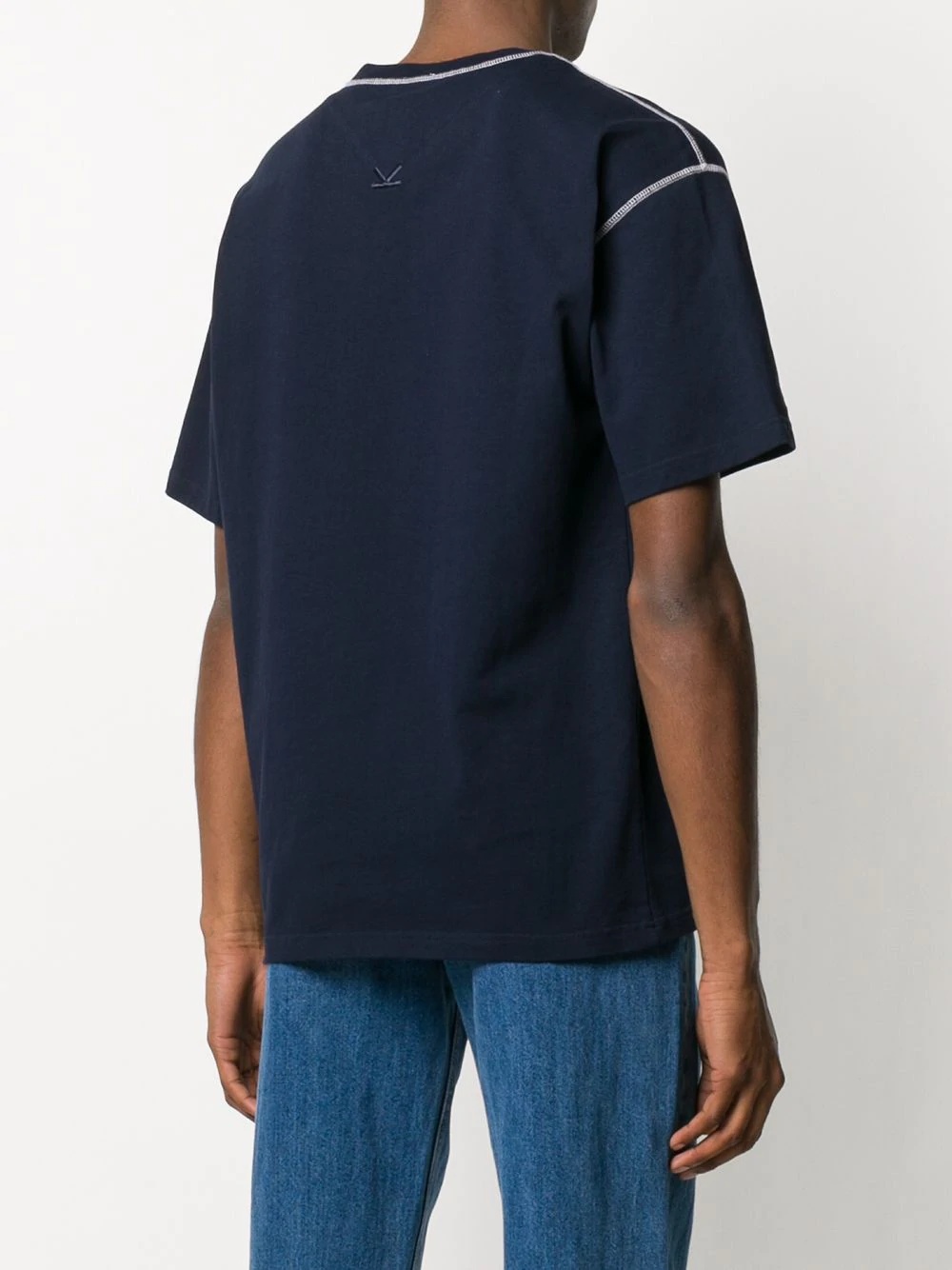 contrast-stitch T-shirt - 4