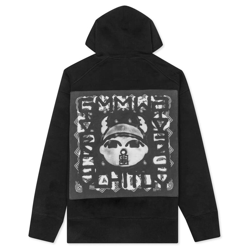 Givenchy GIVENCHY CHITO BANDANA OVERSIZED HOODIE - BLACK outlook