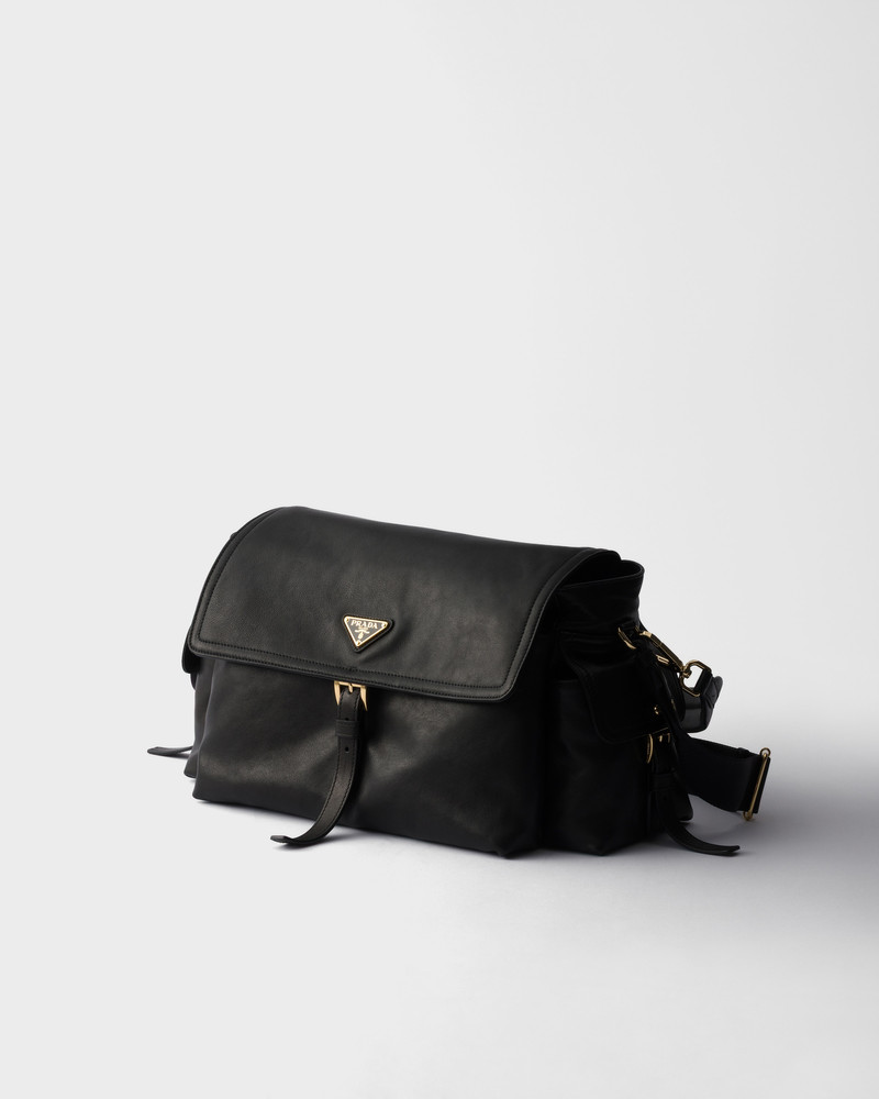 Prada Explore large nappa leather shoulder bag with flap 3