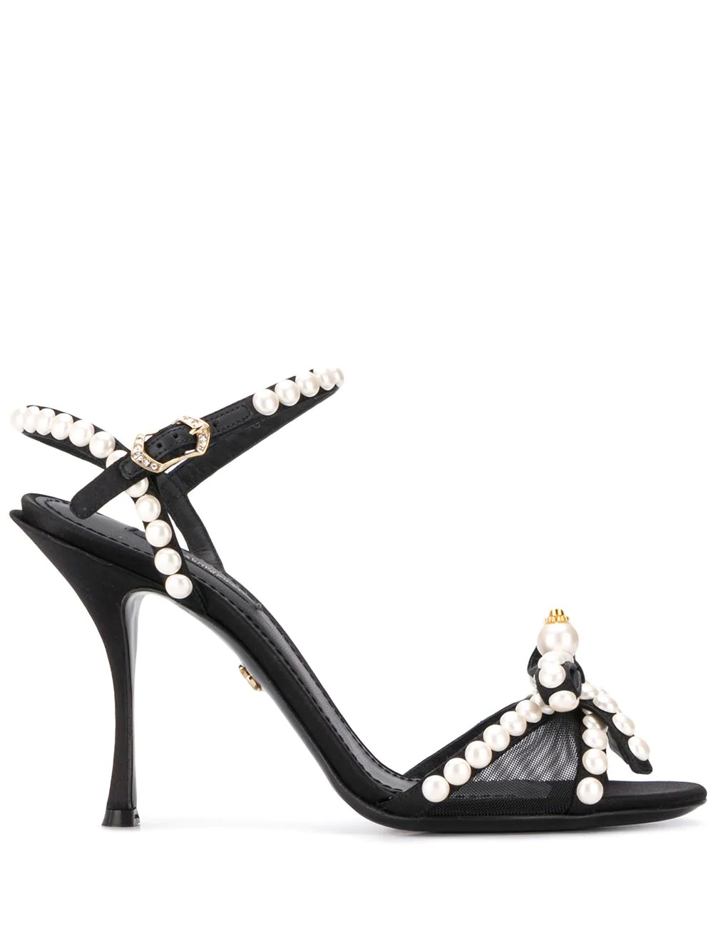 pearl-embellished sandals - 1