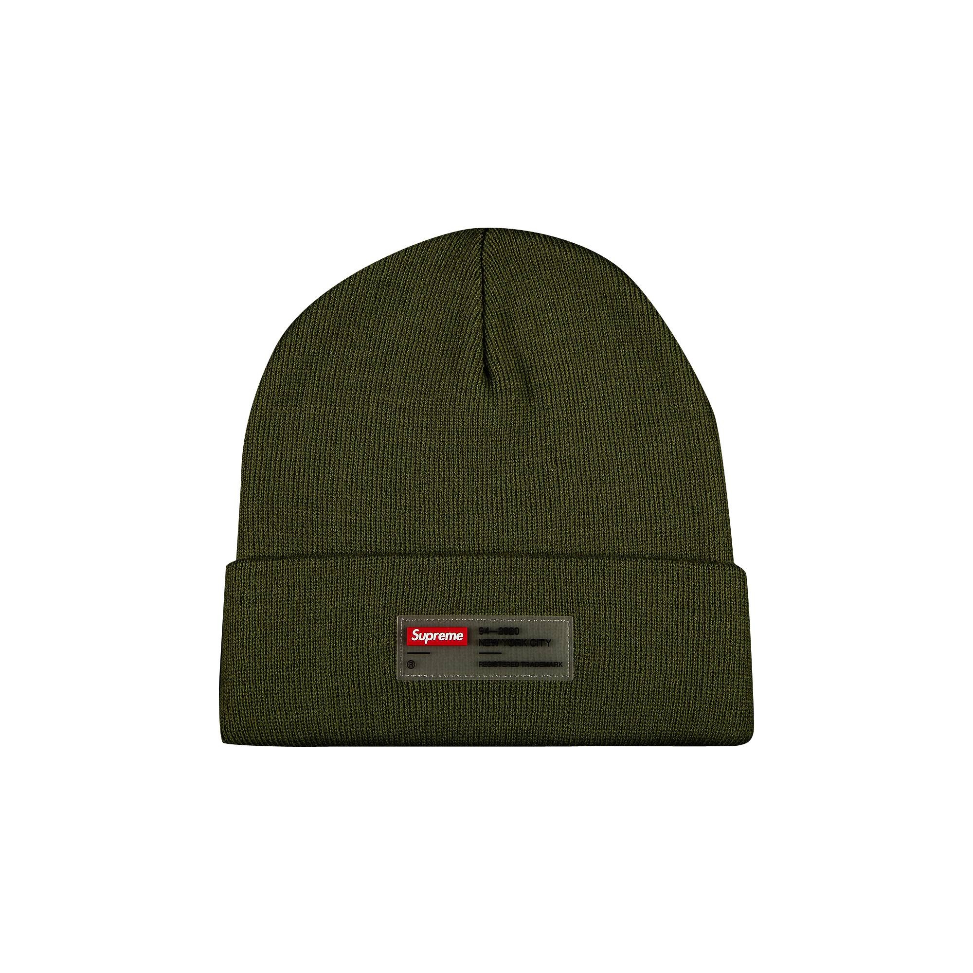 Supreme Clear Label Beanie 'Olive' - 1