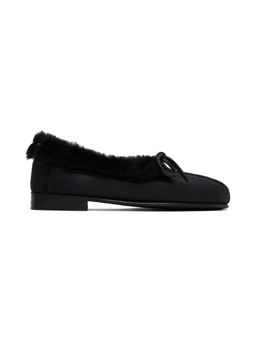 Black Tilla Shearling Loafers - 1