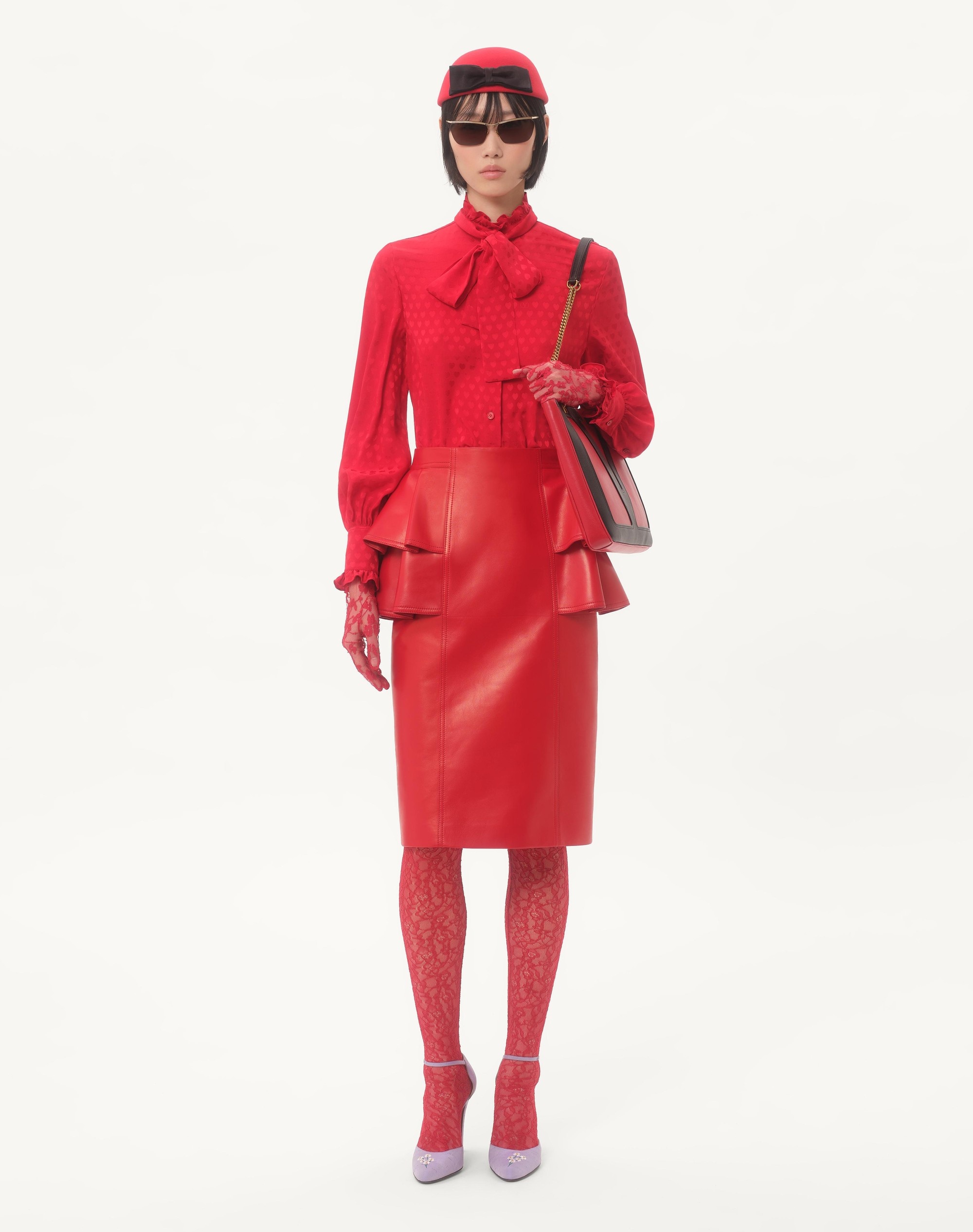 CREPE DE CHINE SHIRT WITH COUR DE COEUR PRINT - 2