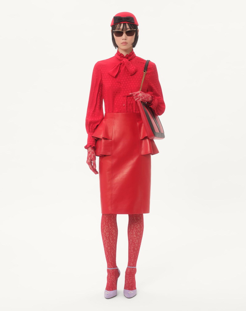 Valentino CREPE DE CHINE SHIRT WITH COUR DE COEUR PRINT outlook