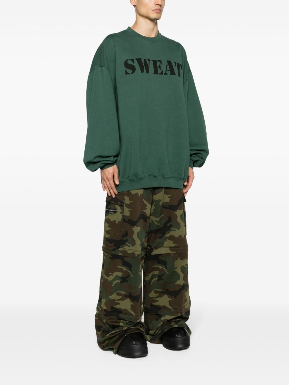 Sweat cotton-blend sweatshirt - 4