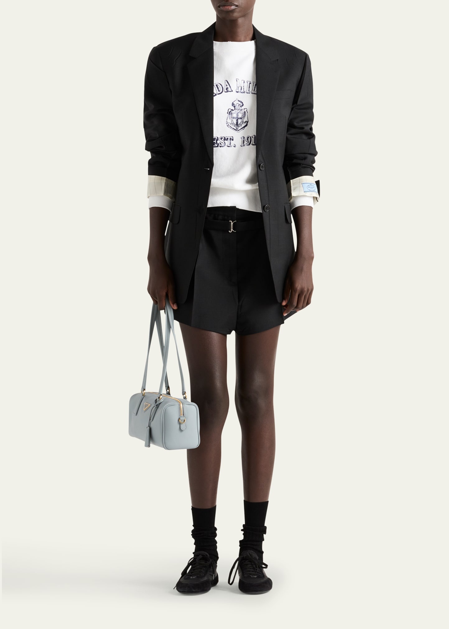 Turn-up Cuff Kid Mohair Blazer - 2
