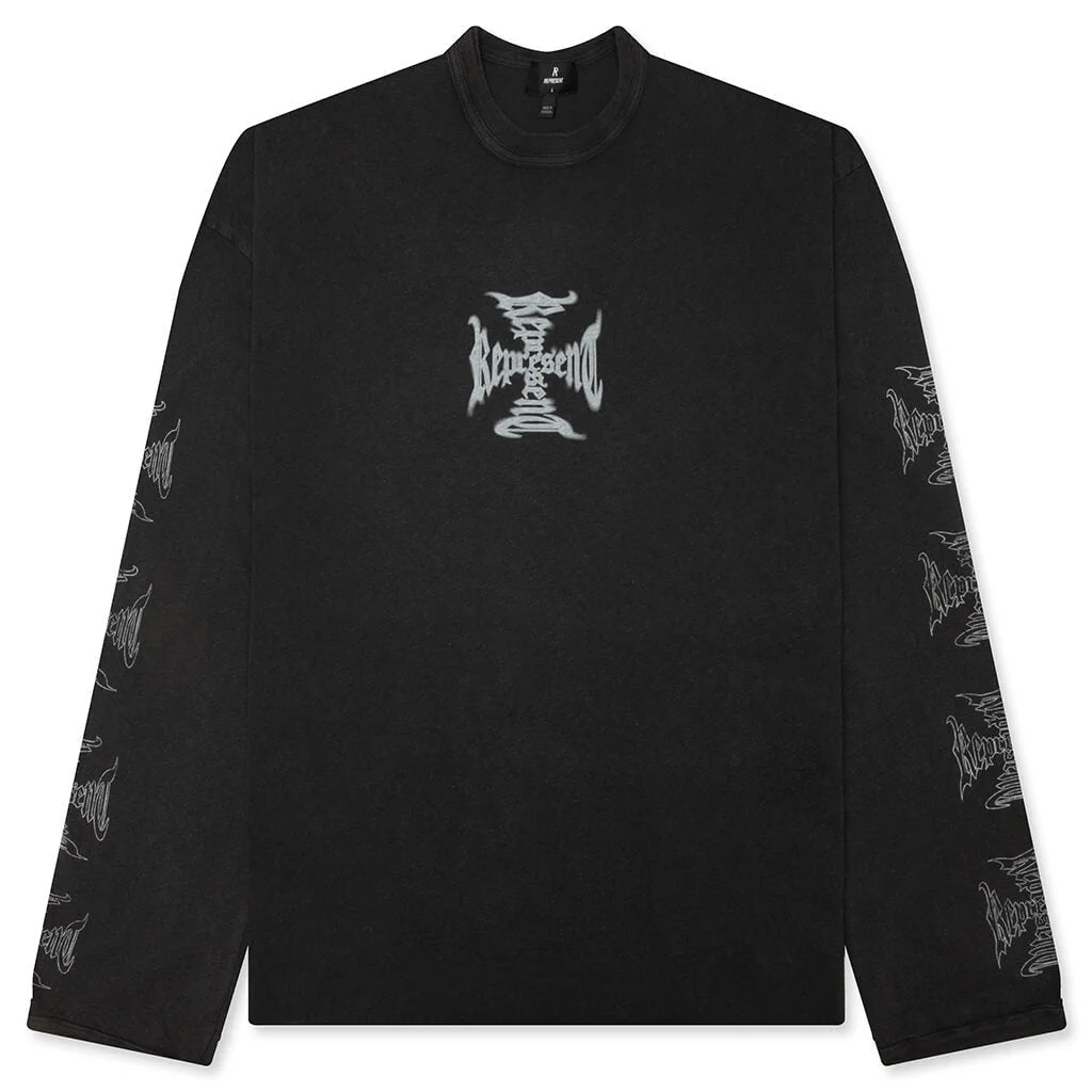 MH LONG SLEEVE - FADED BLACK - 1