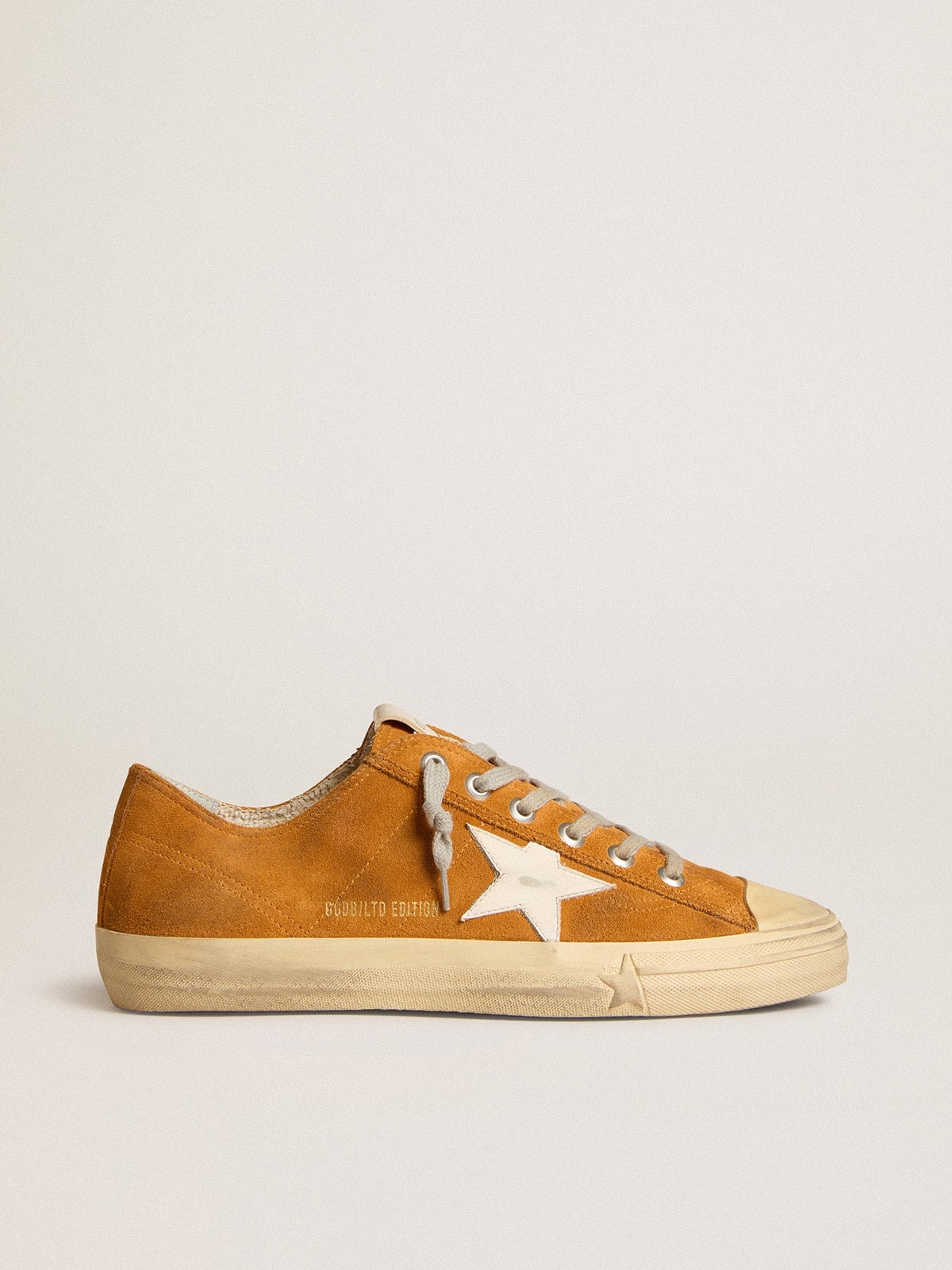 Men's V-Star LTD in camel suede with a milk-white leather star - 1