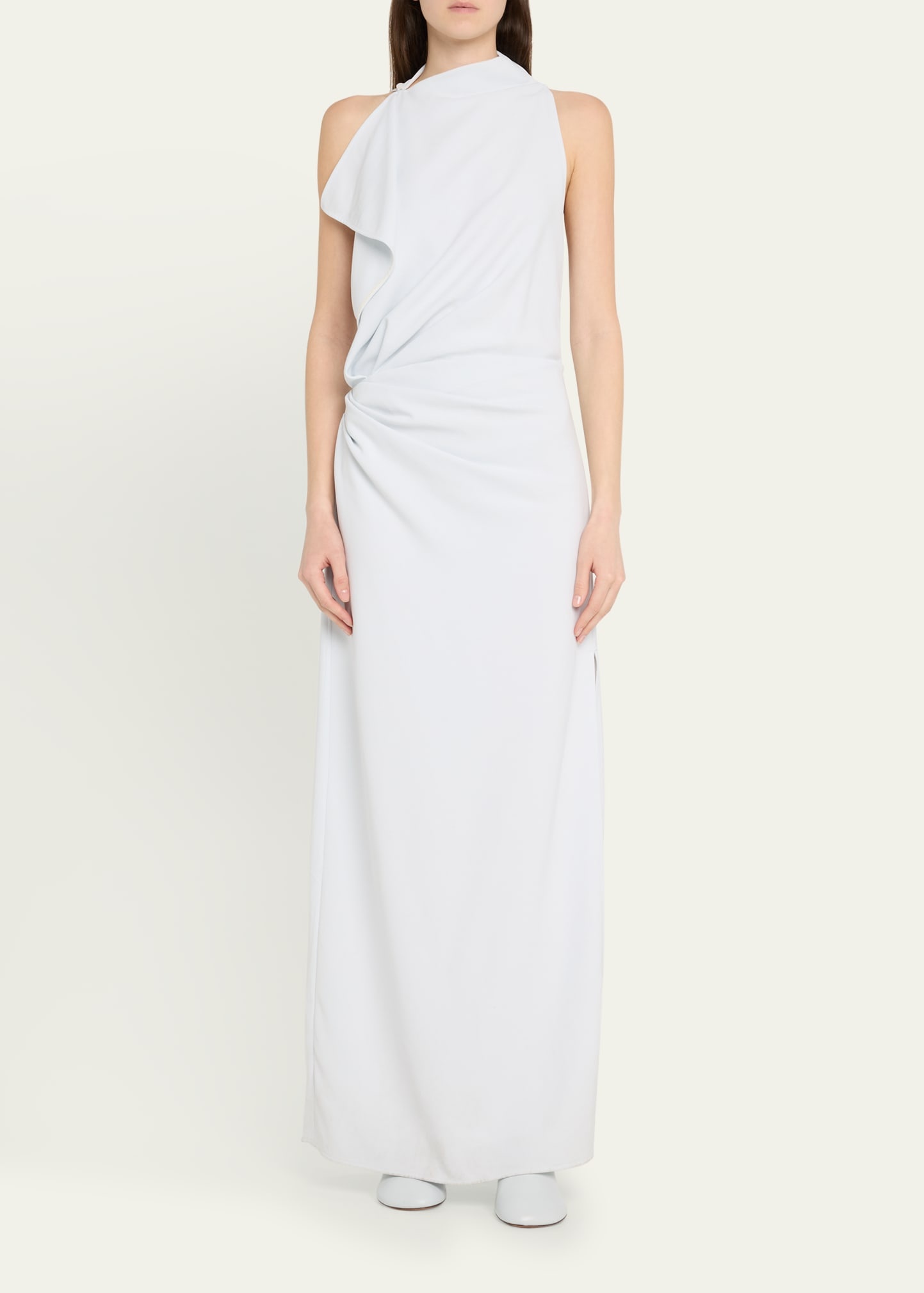 Devyn Draped Matte Double Crepe Dress - 2