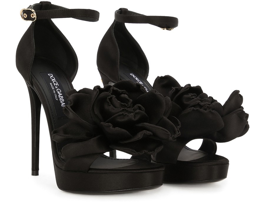 Satin Platform Sandals - 2