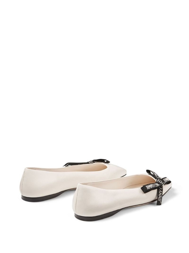 Veda logo-bow ballerina pumps - 3