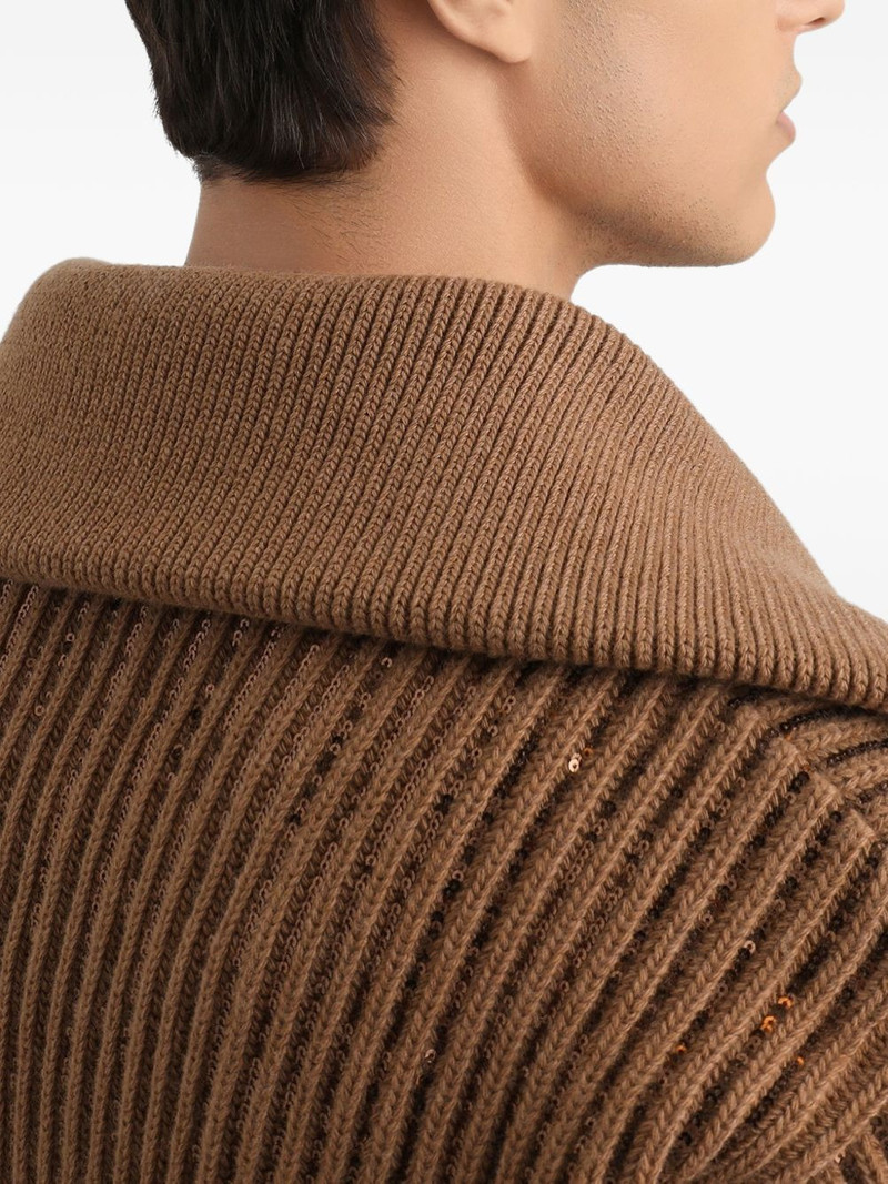 zip-up ribbed cardigan 5