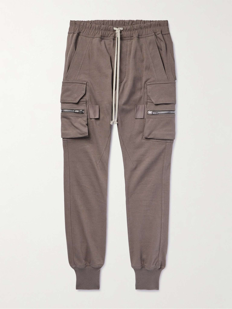 Mastodon Skinny-Fit Stretch-Cotton Jersey Drawstring Cargo Trousers 1