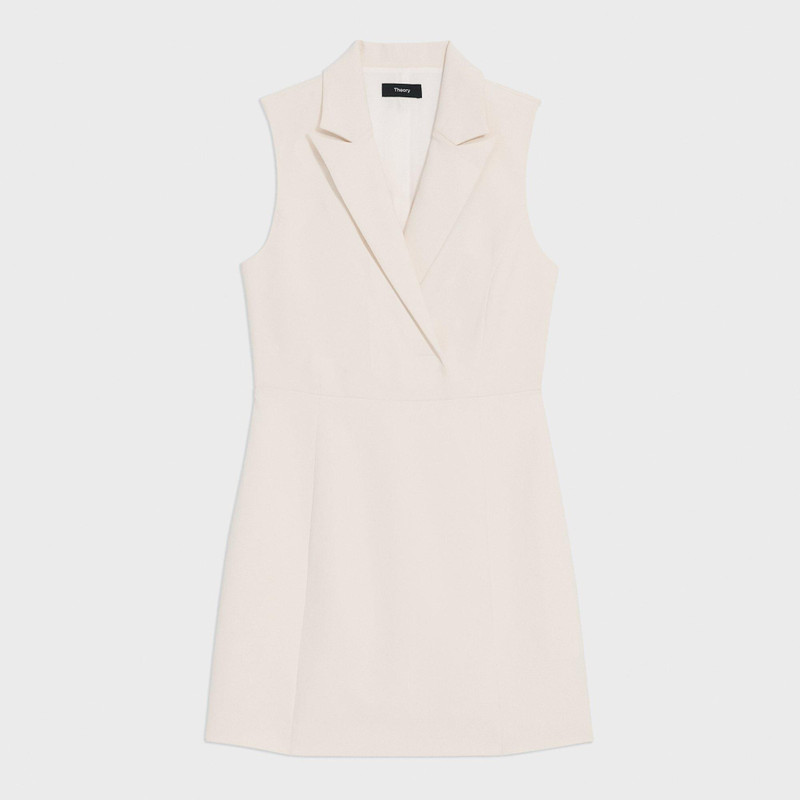 Peak Lapel Mini Dress in Admiral Crepe 1