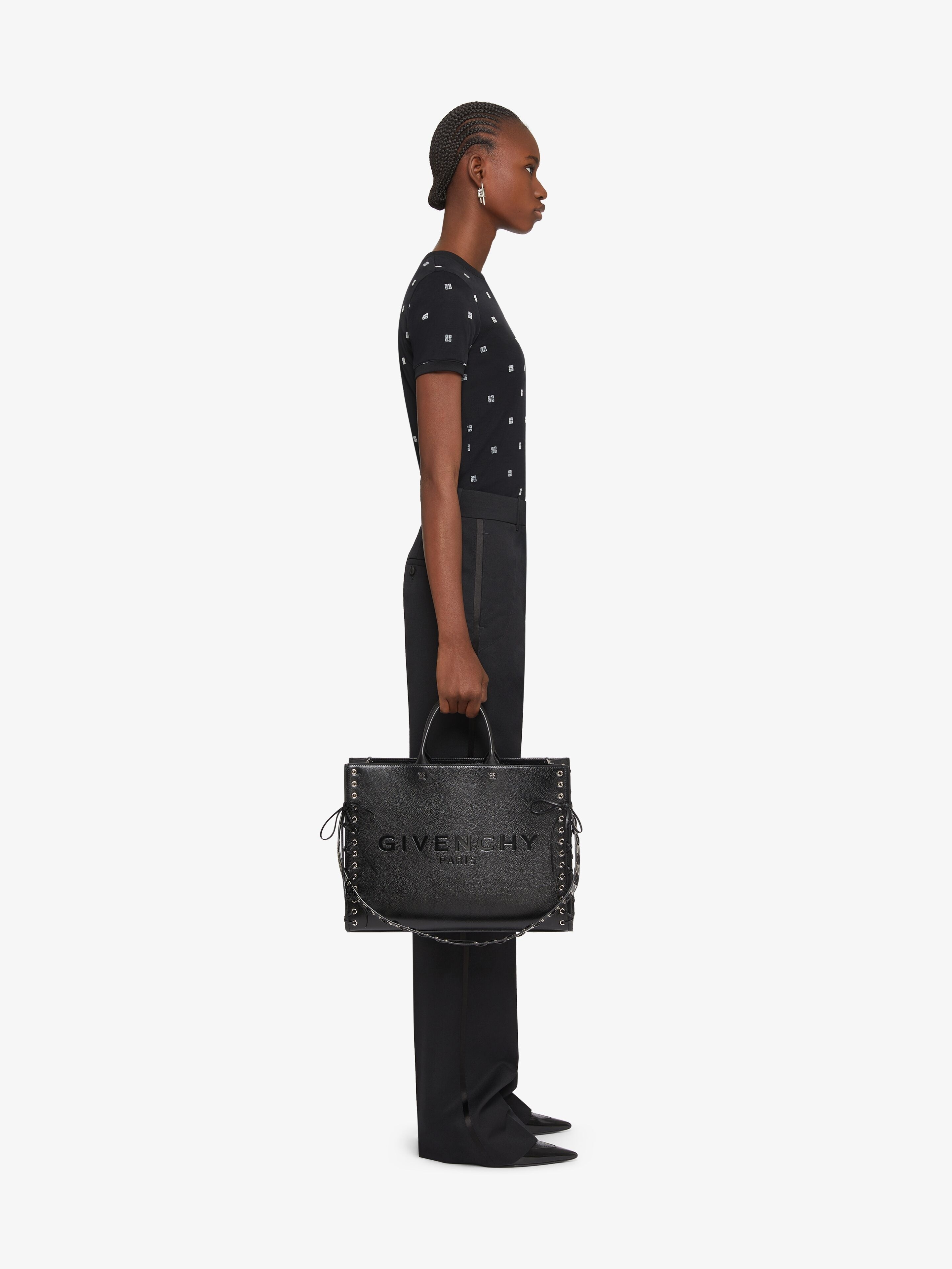 DOUBLE LAYERED SLIM FIT T-SHIRT IN 4G TULLE - 3