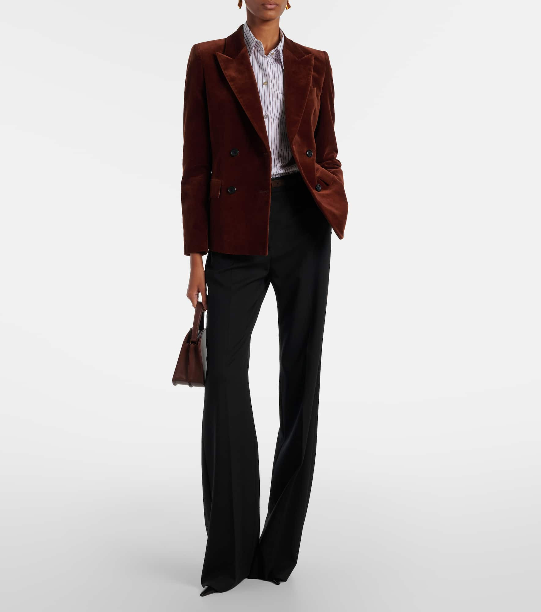 Veda double-breasted velvet blazer - 2