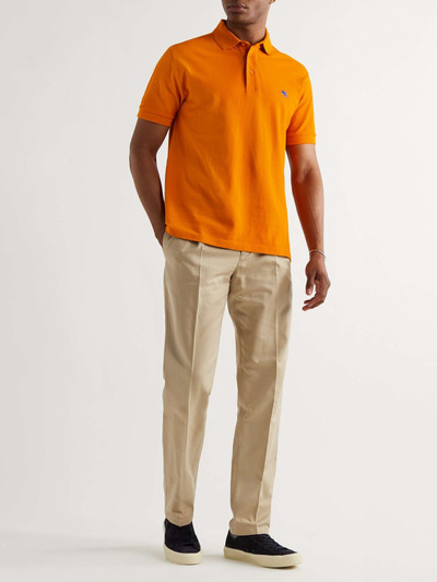 Etro Logo-Embroidered Cotton-Piqué Polo Shirt outlook