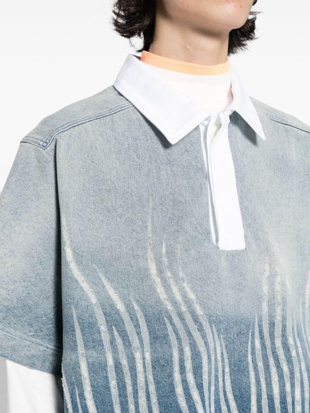 graphic-print organic cotton polo shirt - 5