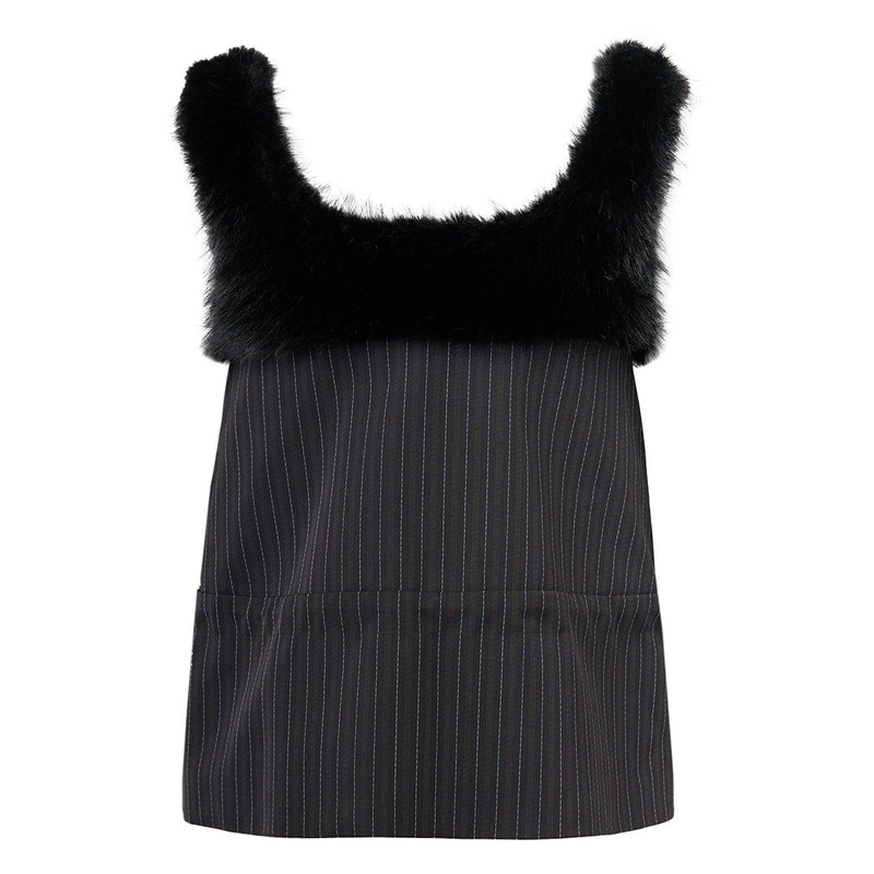 sacai Stripe Doeskin Tank Top outlook