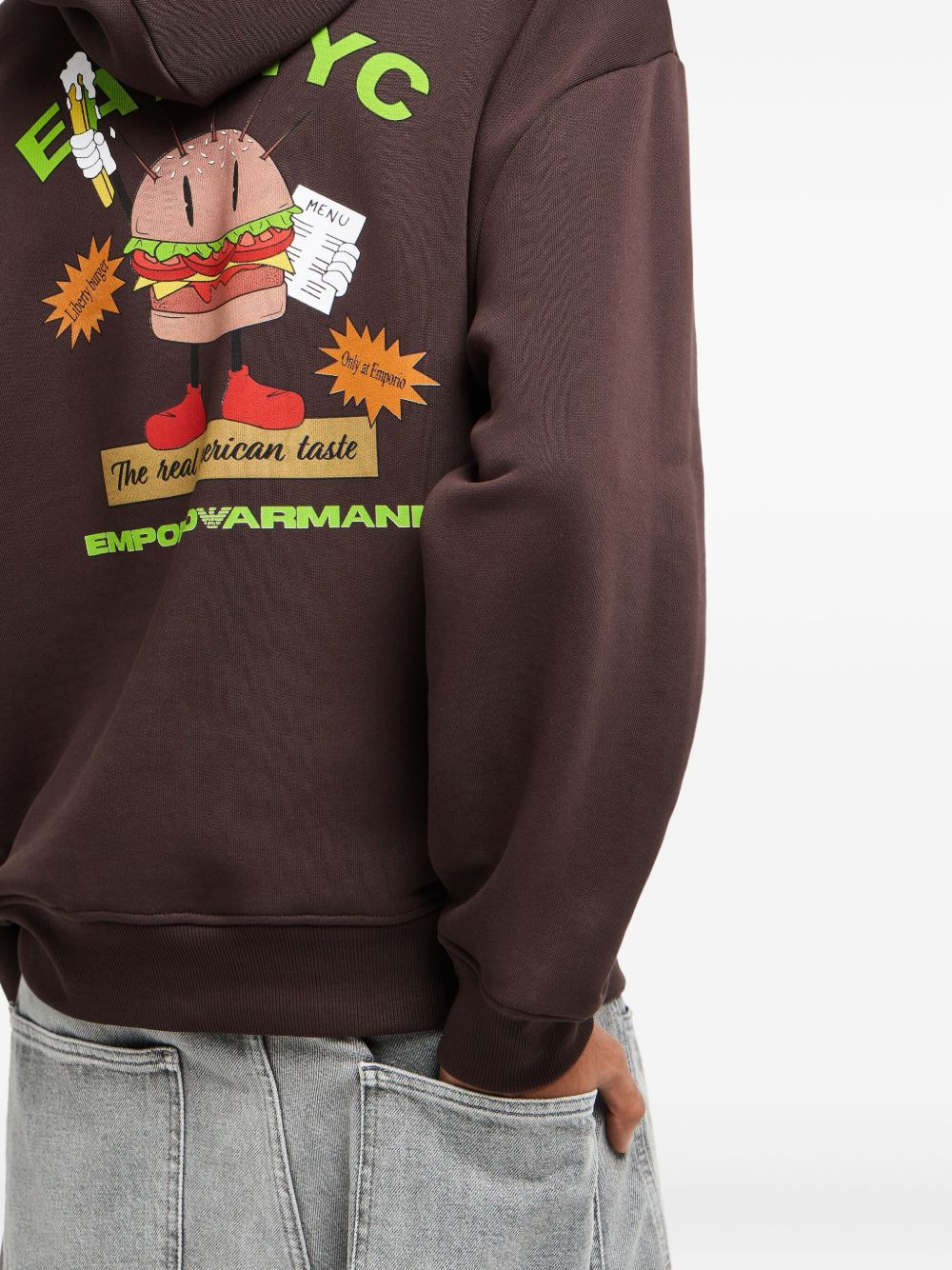 burger-graphic hoodie - 3