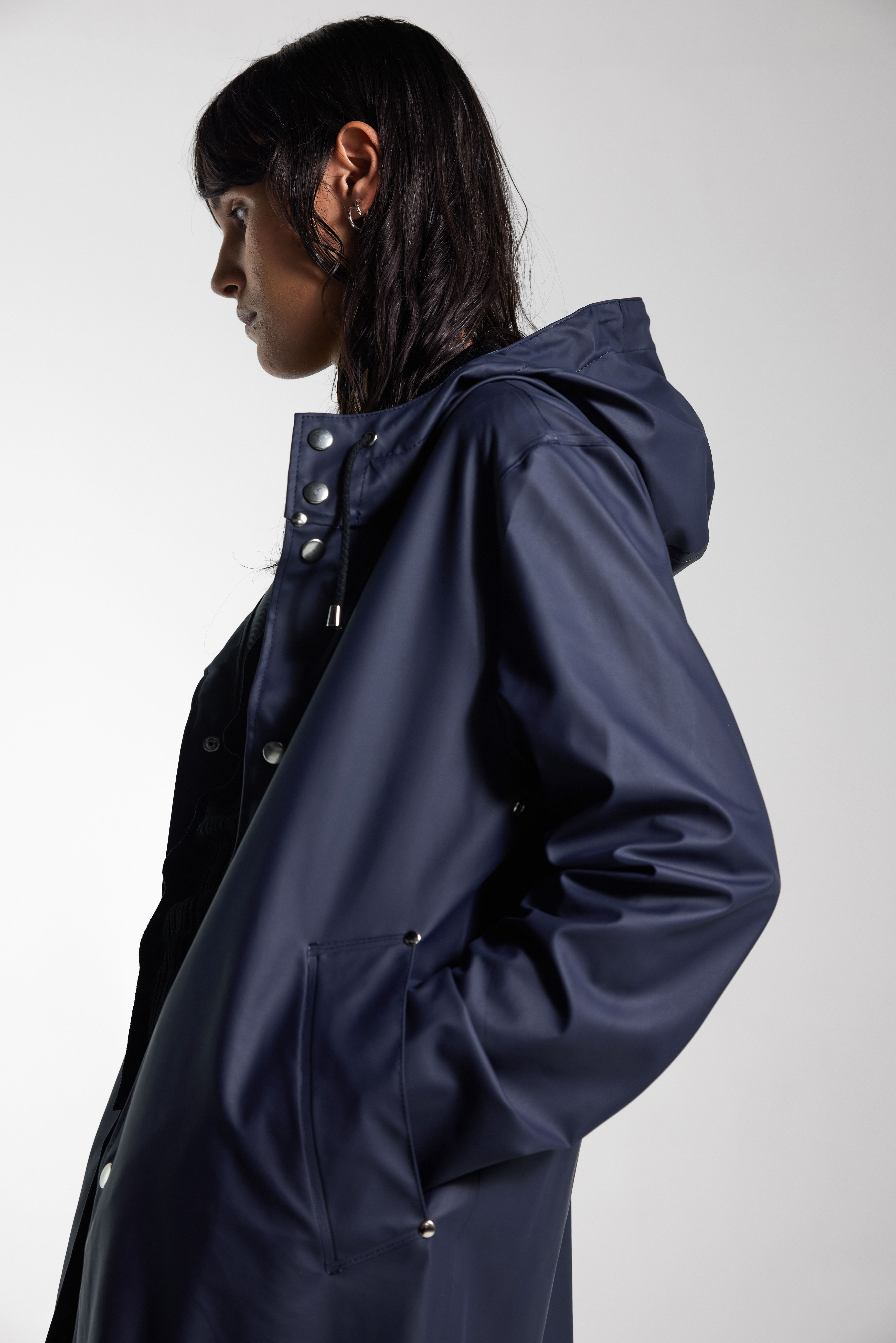 Stockholm Lightweight Raincoat Navy - 3