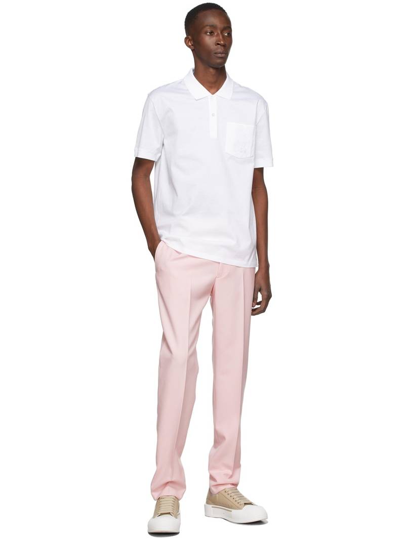 Alexander McQueen White Mercerized Cotton Polo outlook