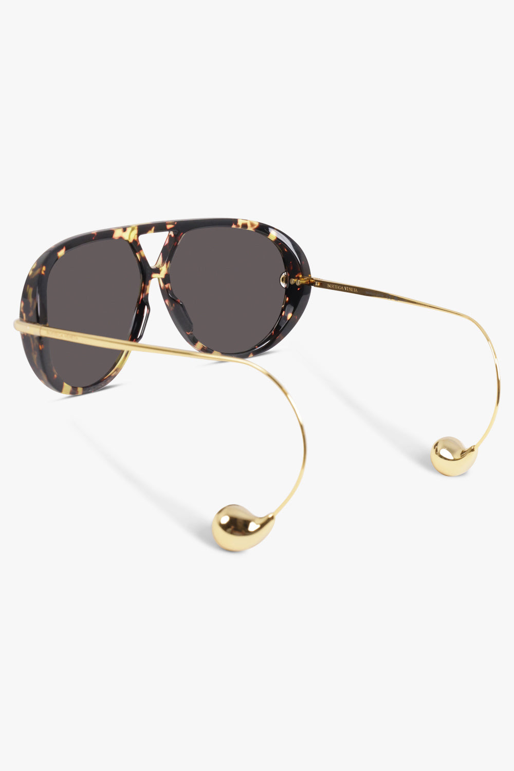 BV1273S ROUND AVIATOR SUNGLASSES | BLACK/GOLD - 3