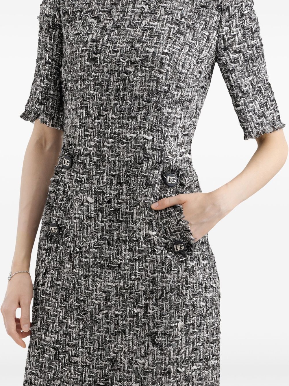 tweed midi dress - 5