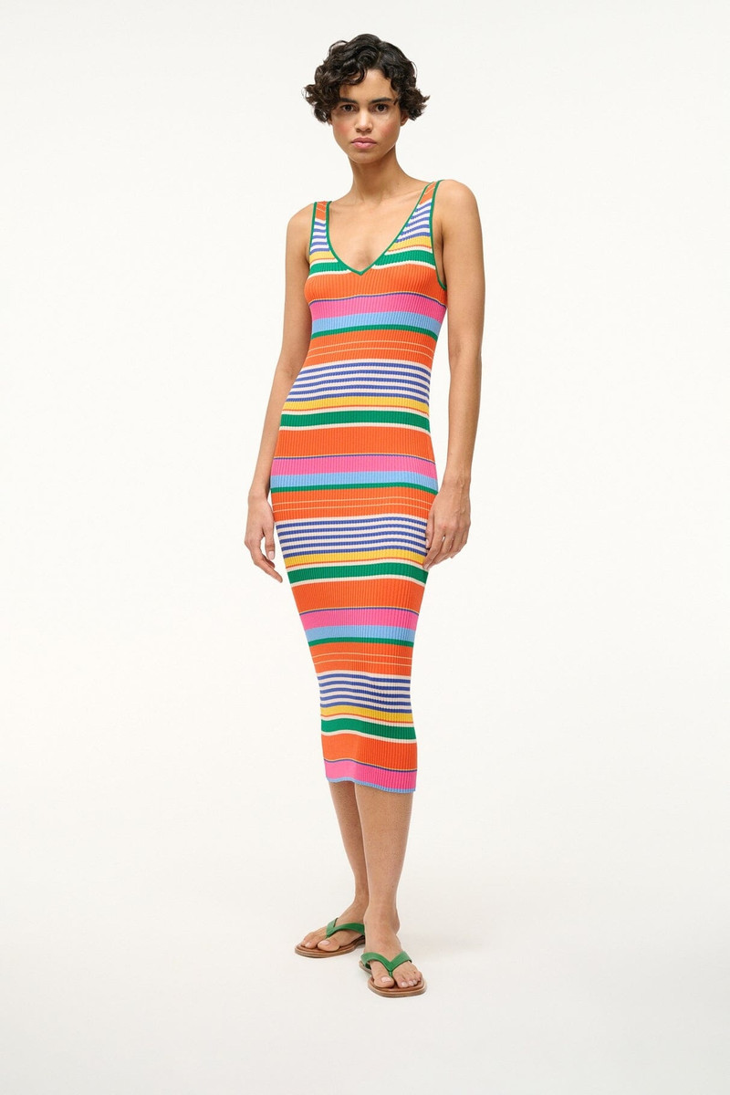 STAUD DANTE THONG SLIDE VERT TAN 2