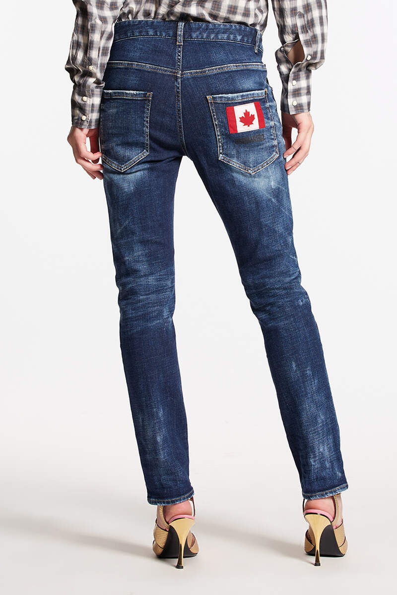 DSQUARED2 DARK CLEAN WASH COOL GIRL JEANS | REVERSIBLE